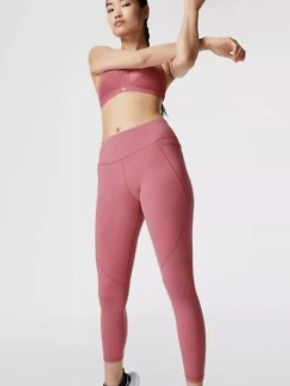 Sweaty Beatty The Power Active Leggings 7/8 Length Mauve Pink.